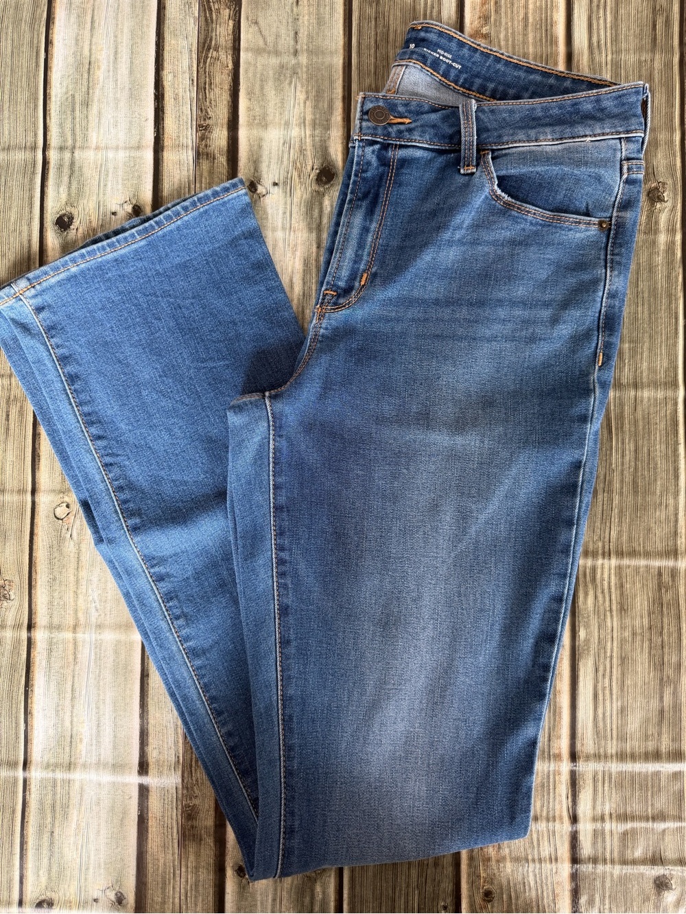 Old Navy Women's Medium Blue Bootcut Jeans in Size 10 Tall